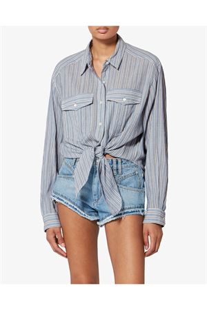 Camicia Nath Da Annodare In Voile Di Cotone A Righe MARANT ÉTOILE | CH0131FFD1I04E30BU